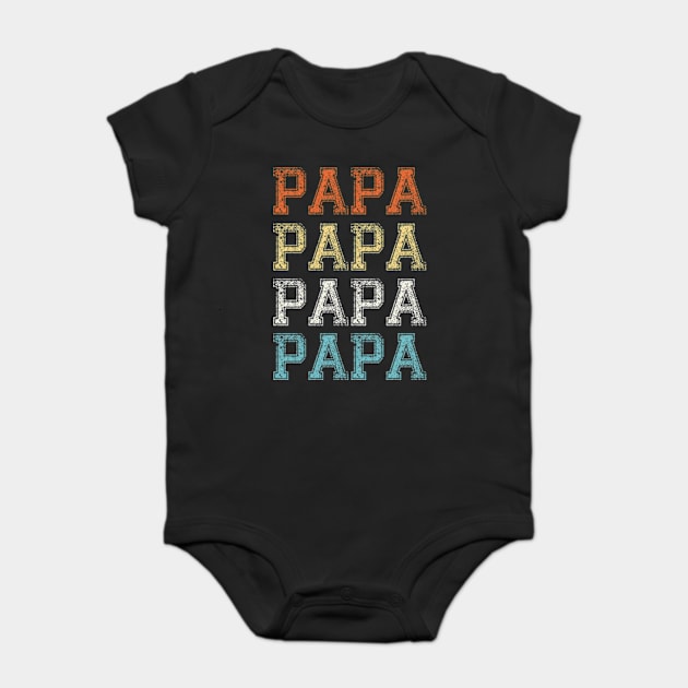 Cool retro grandpa papa Baby Bodysuit by MinyMerch